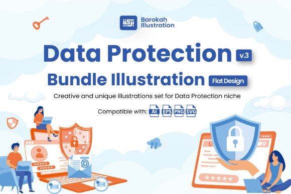 Download Illustration Design for Data Protection - Illustration Collection