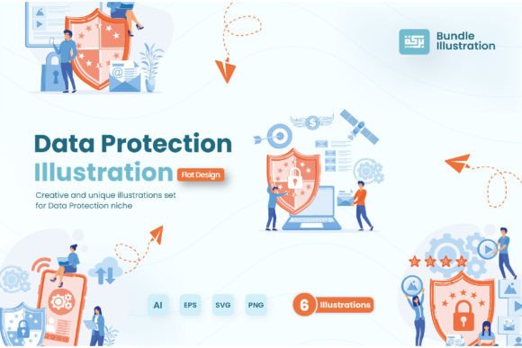 Download Data Protection Illustration Design - Illustration Collection