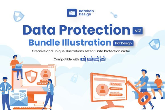 Download Illustration Design for Data Protection - Illustration Collection