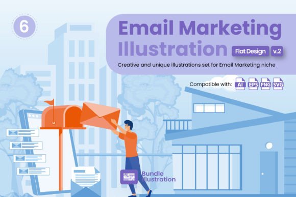 Download Illustration Design for Email Marketing - Illustration Collection