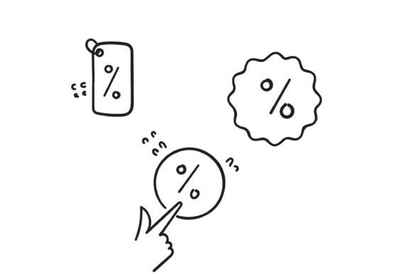 Download Doodle Discount Banner Illustration - Illustration Collection
