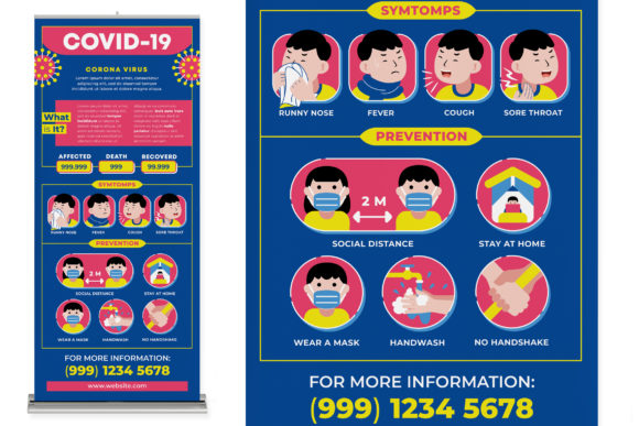 Download Covid-19 Pandemic Roll Up Banner - Pandemic Collection