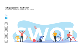 Download Flat Illustration Swot Analysis - Illustration Collection