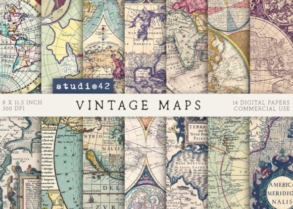 Download Old Maps of the World, Vintage Maps - Maps Collection