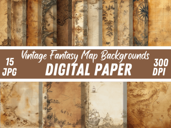 Download Vintage Fantasy Maps Antique Backgrounds - Maps Collection
