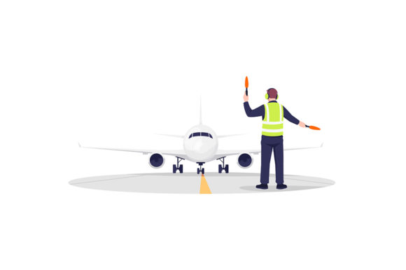 Download Airplane Runway Controller Illustration - Illustration Collection