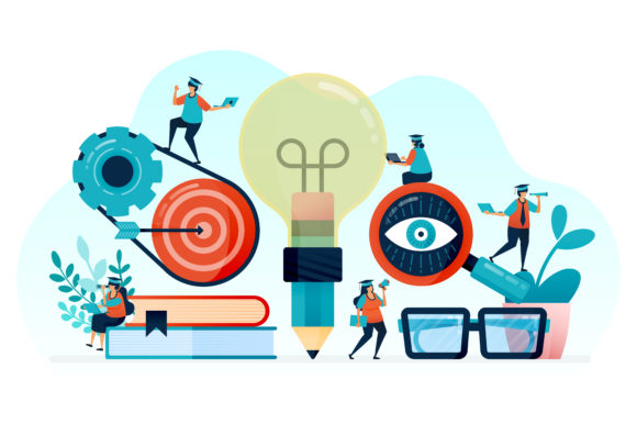 Download Illustration of Student Learning Idea - Illustration Collection