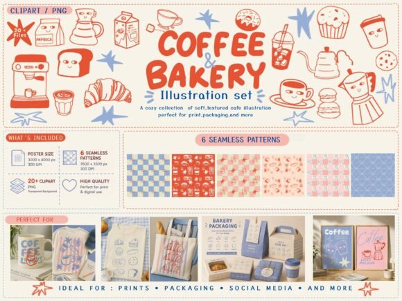 Download Coffee &amp; Bakery Illustration - Illustration Collection