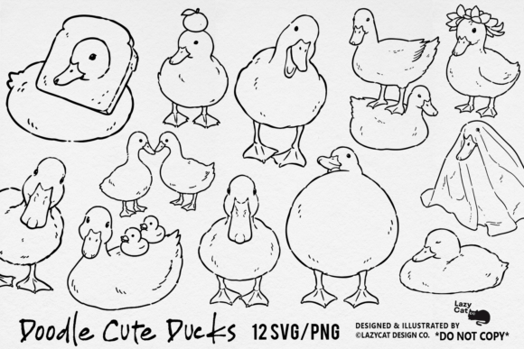 Download Duck Doodle Illustration SVG PNG Bundle - Illustration Collection