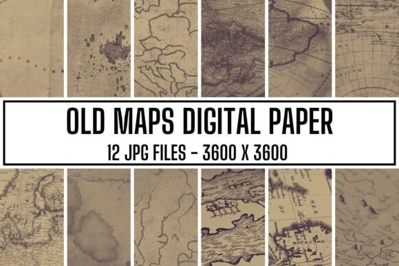 Download Old Maps Digital Paper - Maps Collection