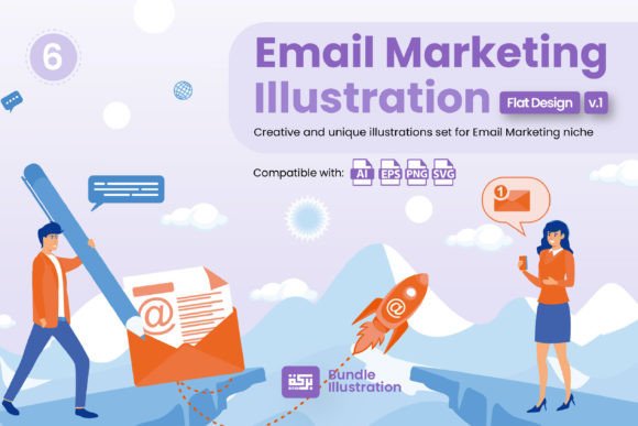 Download Illustration Design for Email Marketing - Illustration Collection