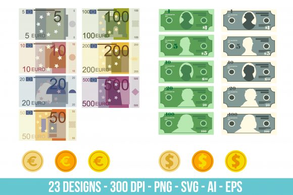 Download Euro and Dollar Currency - Currency Collection