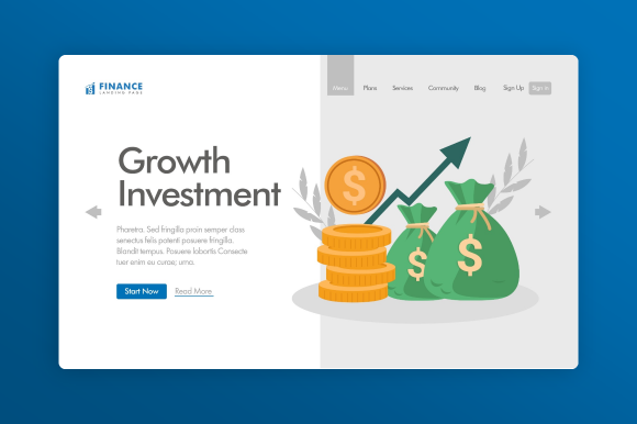 Download Website Illustration - Growth Finance - Illustration Collection