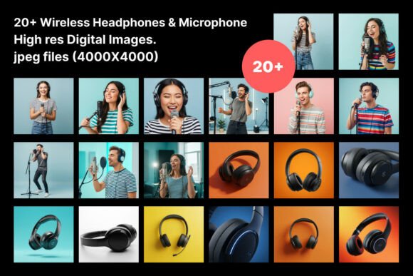 Download Wireless Headphones &amp; Microphone - Wireless Collection